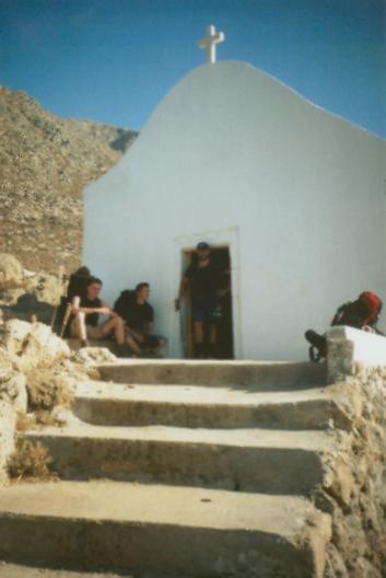 Die kleine Kapelle Agios Stavros kurz vor Loutro