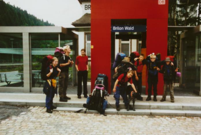 Start am Bahnhof von Brilon-Wald